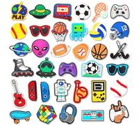 SLAXJNE 35 Pezzi Di Accessori Per Scarpe Da Gioco Sportive, Accessori In Coccodrillo, Ciondolo In Coccodrillo Per Bambini E Ragazzi, Accessori Da Calcio, Decorazione Pendente In Coccodrillo Sportivo