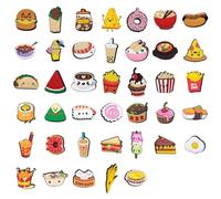 SLAXJNE 40 Pezzi di Accessori per Scarpe A Forma di Cibo, Accessori per Scarpe A Forma di Cartone Animato, Accessori per Scarpe Carini, Accessori per Scarpe Fai da Te, Accessori per Scarpe