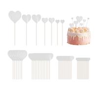 SLAXJNE 49 Pezzi di Inserti A Cuore, Toppers per Cupcake Nuziali, Decorazioni per Muffin, Toppers per Torta A Forma di Cuore, Tappi per Cupcake E Muffin