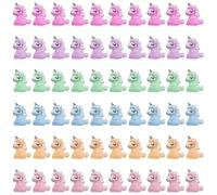 SLAXJNE 60 Pezzi di Palline di Unicorno Palline Luminose Mini Giocattolo in Resina Mini Bambole Decorazioni per Piante in Vaso