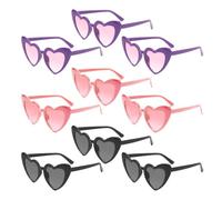 SLAXJNE 9 Paia Di Occhiali Da Sole Love, Occhiali Da Sole A Forma Di Cuore, Set Di Occhiali Da Sole, Occhiali Da Sole A Forma Di Cuore Rosa, Occhiali Da Sole Personalizzati