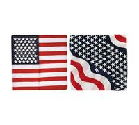 SLAXJNE Bandane 2 Pezzi, Bandana Rossa, Fascia Per Capelli A Stella, Bandana Con Bandiera Americana, Bandana Novità, Mascherata Americana