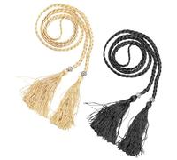 SLAXJNE Cintura Da Donna In 2 Pezzi, Cintura Intrecciata Da Donna, Cintura Da Donna Con Frange, Cintura Elegante, Cintura Da Cowgirl