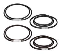 SLAXJNE Collana di Corda in Pelle 4 Pezzi, da Uomo, Intrecciata, Design Semplice, di Moda, Accessori di Abbigliamento