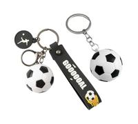 SLAXJNE Confezione da 2 Portachiavi Creativi da Calcio, Mini Pendenti Simulati da Calcio, Pendenti Decorativi da Calcio, Regali di Calcio, Portachiavi per Tifosi di Calcio, Ciondoli per Borse