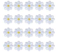 SLAXJNE Confezione da 20 Toppe Termoadesive Margherite, Toppe da Cucire Margherite, Toppe Termoadesive per Bambini, Toppe Termoadesive per Vestiti E Cappelli, Toppe Decorative Fai da Te
