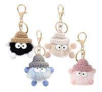 SLAXJNE Confezione Da 4 Portachiavi In Peluche, Portachiavi Carini, Portachiavi Da Donna, Portachiavi Per Auto Da Donna, Ciondoli Per Accessori Per Borse, Ciondoli Per Borse