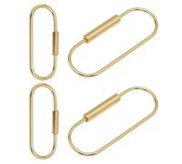 SLAXJNE Confezione Da 4 Tenditori, Serrature A Vite, Serrature Cilindriche Ed Esagonali, Serrature A Chiave Semplici, Portachiavi Retrò, Fibbie A Filo A Vite, Serrature Creative In Ottone