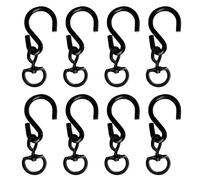 SLAXJNE Confezione da 8 Vasi da Fiori Sospesi, Gancio Rotante, Fibbia con Gancio, Gancio per Cestini Sospesi, Gancio Rotante, Cestino Sospeso in Metallo, Gancio per Cestini da Fiori Sospesi