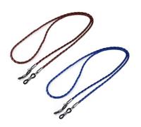 SLAXJNE Corda per Occhiali da 2 Pezzi, Cordino per Occhiali da Sole, Cordino per Occhiali Semplice E alla Moda, Accessori per Occhiali, Cordino per Occhiali in Pelle Pu, Collana per Occhiali