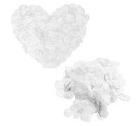 SLAXJNE Coriandoli Bianchi Rotondi da 50G, Cuori Bianchi da 50G, Coriandoli Bianchi, Coriandoli Nuziali Biodegradabili, Coriandoli di Carta Velina