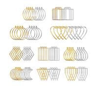 SLAXJNE Cornice per Pendenti in Metallo da 80 Pezzi, Materiali per Gioielli Fai da Te, Pendenti in Metallo Fai da Te, Stampi in Resina Epossidica, Produzione di Gioielli Creativi