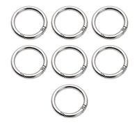 SLAXJNE Moschettone Rotondo da 7 Pezzi, Fibbia Rotonda Mini A Molla, Portachiavi Rotondo, Fibbia Rotonda in Tessuto, Adatto per Chiavi, Zaini, Borse