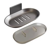 SLAXJNE Portasapone Autoadesivo da 1 Pezzo, Montaggio A Parete Senza Foratura con Contenitore per La Raccolta dell'Acqua, Senza Foratura Necessaria per Portasapone, Portasapone da Bagno