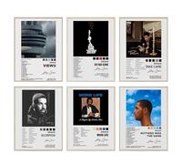 SLAXJNE Poster di Copertine di Album da 6 Pezzi, Poster di Moda, Poster retrò, Poster Artistici, Stampe Musicali, Decorazione della Stanza dei Ragazzi, Decorazione della Parete di Casa