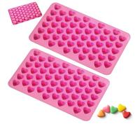 SLAXJNE Stampi In Silicone A Forma Di Cuore, 2 Pezzi, Rosa, 15x20 cm, Capacità 299.9 ml, Senza BPA, PVC, PFOA, PTFE, Lattice, Piombo, Ftalato