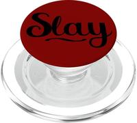 SLAY: grafica GRANDE, LUMINOSA E GRASSETTO NERA PROGETTATA PopSockets PopGrip per MagSafe