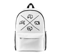 Slay the Spire 2 Personaggi Merch Zaino Rapper Borsa Unisex Moda Casual Streetwear Borsa a Spalla, bianco, M