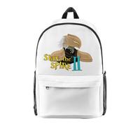 Slay the Spire 2 The Ironclad Merch Zaino Rapper Borsa Unisex Moda Casual Streetwear Borsa a Spalla, bianco, M