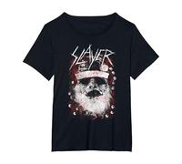 Slayer Dead Skin Santa Maglietta, Donna Plus-Size, Nero, 2X