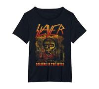 Slayer Orange Logo Season in The Abyss Maglietta, Donna Plus-Size, Nero, 3X