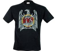 Slayer Silver Eagle Regular Fit Round Collar Short Sleeve T-Shirt L Black