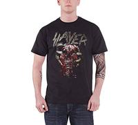 Slayer - Skull Clench, T-Shirt, Manica Corta da Uomo, Nero(Black), M