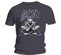 Slayer - T-Shirt # L Grey Unisex # Triangle Demon