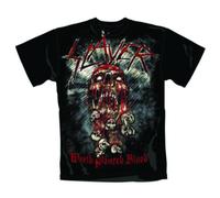 Slayer World Painted Blood Skull autorizzato Uomo maglietta