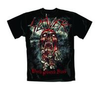 Slayer World Painted Blood Skull ufficiale Uomo maglietta unisex
