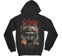 Slayer: Zipped Etched Skull (Back Print) (Felpa Con Cappuccio Unisex Tg. 4XL) -