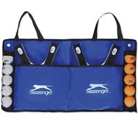 Slazenger Set da ping pong, 15 pezzi, 4 racchette da ping pong, 10 palline da ping pong e 1 borsa per il trasporto, facile da trasportare, multicolore