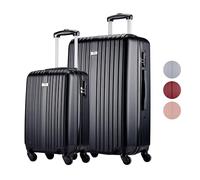 Slazenger Set di valigie 2 pezzi/3 pezzi - Trolley a mano e valigetta da viaggio grande - valigetta rigida ABS - Set di valigie con ruote a 360° e serratura a combinazione - valigetta arrotolabile,
