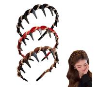 slazoi Confezione da 3 cerchietti per capelli con perle artificiali a forma di teschio alto, stile vintage, con perle artificiali, per matrimoni, feste, matrimoni, eleganti fasce per capelli