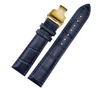 SLCHJX 12 14 16 18 19 20 21 22 23mm Blue Color Cinta di guardia in pelle genuina uomini e donne Watchband per Citizen Rossini Watch Band