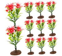 SLCHJX 15 Pezzi Mini Decorazioni di Fiori Artificiali per casa Fiori in Finto Outdoor Decorazione di Carote Diorama Forniture Finori Finti per scrivania da Esterno Decorazioni Top finga Tre