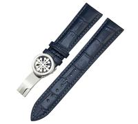 SLCHJX 19mm 20mm 21mm 22 mm cinghia di orologio in pelle reale , per Aquanaut pp 5167A Cowhide Watchband Butterfly Buckle