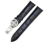 SLCHJX 19mm 20mm 21mm 22 mm cinghia di orologio in pelle reale , per Aquanaut pp 5167A Cowhide Watchband Butterfly Buckle