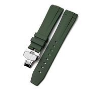 SLCHJX 19mm 20mm 21mm in gomma in gomma Canda di guardia , per conquista Hydroconquest L3 Pin cinturino da orologio impermeabile/fibbia pieghevole