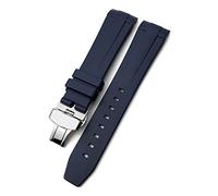 SLCHJX 19mm 20mm 21mm in gomma in gomma Canda di guardia , per conquista Hydroconquest L3 Pin cinturino da orologio impermeabile/fibbia pieghevole