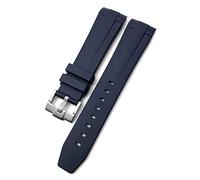 SLCHJX 19mm 20mm 21mm in gomma in gomma Canda di guardia , per conquista Hydroconquest L3 Pin cinturino da orologio impermeabile/fibbia pieghevole