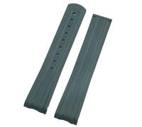 SLCHJX 20 mm Nuovo estremità curva in gomma fluida FKM per cinturino Omega per Seamaster 300 Giaccia di orologi di ricambio inossidabile immersione inossidabile