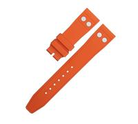 SLCHJX 20mm 21mm 22mm Natura Fluororubber FKM Gomma Con Rivetto Cinturino Per IWC Strap Big Pilot Mark Portugieser Morbido Wristband, 22MM