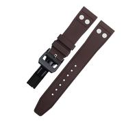 SLCHJX 21mm naturale fluororubber in gomma fkm con fascia d'oro del rivetto per il grande pilota IWC Mark Portugieser Dolcanagni morbidi