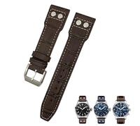SLCHJX 22 mm 21mm 20 mm Canda d'oro vera pelle vera e propria per iwc big pilot cinghia pilota di bracciali da orologi accessori per uomini utensili da uomo