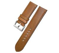 SLCHJX 23mm 22 mm Canda di guardia in mezzo a vacca genuina per Zenith per Tudor Black Bay Bronzo in pelle marrone fatta a mano cinghia di orologio