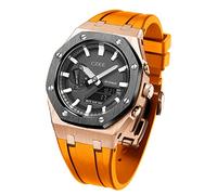 SLCHJX 5 ° per GA2100 GA2110 MOD KITS, BEZEL CINNO DELLA BANDA DI METALE, accessori per la sostituzione della modding set Rose Gold Black Case
