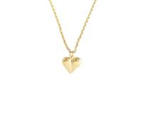 SLCHJX 925 Collana a Forma di Cuore d'Argento per Donne Gioielli di Moda semplici goldone Gold di Compleanno della Festa di Matrimonio