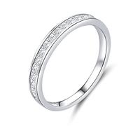 SLCHJX AAA Zirconia Finger Rings for Women Wedding Band Dichiarazione di gioielli