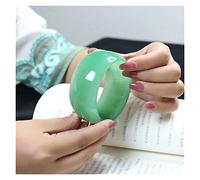 SLCHJX Accessori per donne bracciale di giada Verde Bracciale largo giada (56-58mm)